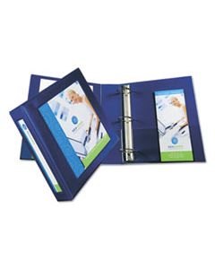 AVE68033 FRAMED VIEW HEAVY-DUTY BINDERS, 3 RINGS, 2" CAPACITY, 11 X 8.5, NAVY BLUE