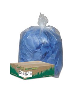 WBIRNW5815C LINEAR LOW DENSITY CLEAR RECYCLED CAN LINERS, 60 GAL, 1.5 MIL, 38" X 58", CLEAR, 100/CARTON