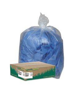 WBIRNW4615C LINEAR LOW DENSITY CLEAR RECYCLED CAN LINERS, 45 GAL, 1.5 MIL, 40" X 46", CLEAR, 100/CARTON