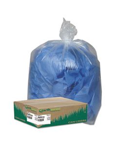 WBIRNW4015C LINEAR LOW DENSITY CLEAR RECYCLED CAN LINERS, 33 GAL, 1.25 MIL, 33" X 39", CLEAR, 100/CARTON