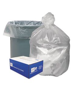 WBIGNT4348 WASTE CAN LINERS, 56 GAL, 14 MICRONS, 43" X 46", NATURAL, 200/CARTON