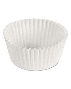 HFM610011 FLUTED BAKE CUPS, 1 1/2" X 1" X 3 1/2", WHITE, 500/PACK, 20 PACK/CARTON