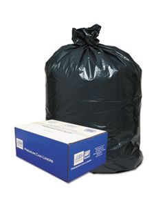 WBI404616B LINEAR LOW-DENSITY CAN LINERS, 45 GAL, 0.63 MIL, 40" X 46", BLACK, 250/CARTON