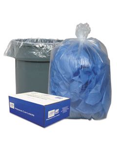 WBI404616C LINEAR LOW-DENSITY CAN LINERS, 45 GAL, 0.63 MIL, 40" X 46", CLEAR, 250/CARTON
