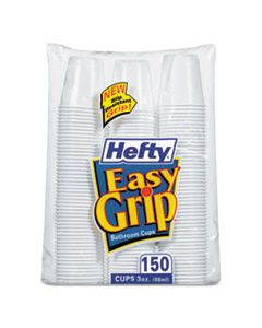 RFPC20315CT EASY GRIP DISPOSABLE PLASTIC BATHROOM CUPS, 3OZ, WHITE, 150/PACK, 12 PKS/CARTON