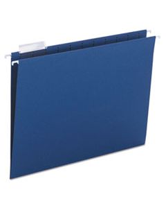 SMD64057 COLORED HANGING FILE FOLDERS, LETTER SIZE, 1/5-CUT TAB, NAVY, 25/BOX