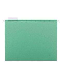 SMD64061 COLORED HANGING FILE FOLDERS, LETTER SIZE, 1/5-CUT TAB, GREEN, 25/BOX