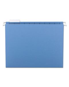 SMD64060 COLORED HANGING FILE FOLDERS, LETTER SIZE, 1/5-CUT TAB, BLUE, 25/BOX