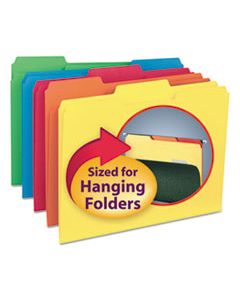 SMD10229 INTERIOR FILE FOLDERS, 1/3-CUT TABS, LETTER SIZE, ASSORTED, 100/BOX