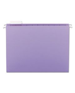 SMD64064 COLORED HANGING FILE FOLDERS, LETTER SIZE, 1/5-CUT TAB, LAVENDER, 25/BOX