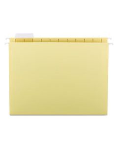 SMD64069 COLORED HANGING FILE FOLDERS, LETTER SIZE, 1/5-CUT TAB, YELLOW, 25/BOX