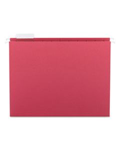 SMD64067 COLORED HANGING FILE FOLDERS, LETTER SIZE, 1/5-CUT TAB, RED, 25/BOX