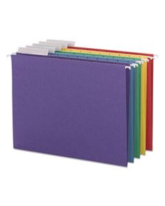 SMD64020 COLOR HANGING FOLDERS WITH 1/3 CUT TABS, LETTER SIZE, 1/3-CUT TAB, ASSORTED, 25/BOX