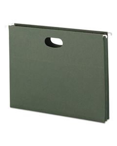 SMD64218 HANGING POCKETS WITH FULL-HEIGHT GUSSET, LETTER SIZE, STRAIGHT TAB, STANDARD GREEN, 25/BOX
