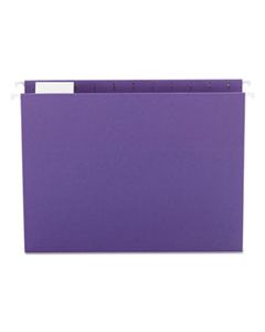 SMD64072 COLORED HANGING FILE FOLDERS, LETTER SIZE, 1/5-CUT TAB, PURPLE, 25/BOX