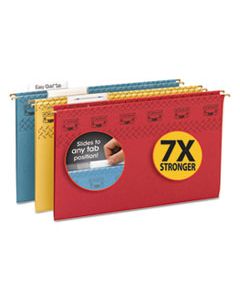 SMD64140 TUFF HANGING FOLDERS WITH EASY SLIDE TAB, LEGAL SIZE, 1/3-CUT TAB, ASSORTED, 15/BOX