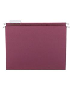 SMD64073 COLORED HANGING FILE FOLDERS, LETTER SIZE, 1/5-CUT TAB, MAROON, 25/BOX