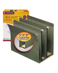 SMD64260 BOX BOTTOM HANGING FILE FOLDERS, LETTER SIZE, STANDARD GREEN, 25/BOX