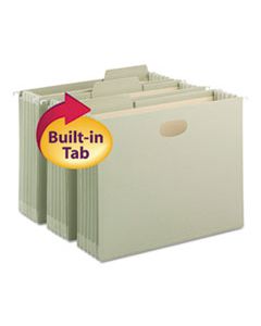 SMD64224 FASTAB TUFF HANGING POCKETS, LETTER SIZE, 1/3-CUT TAB, MOSS, 9/BOX