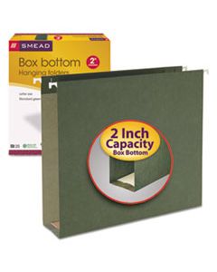 SMD64259 BOX BOTTOM HANGING FILE FOLDERS, LETTER SIZE, STANDARD GREEN, 25/BOX