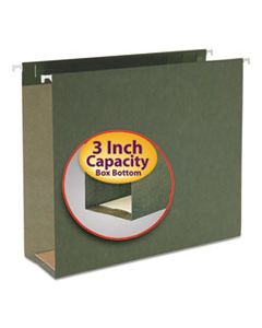 SMD64279 BOX BOTTOM HANGING FILE FOLDERS, LETTER SIZE, STANDARD GREEN, 25/BOX