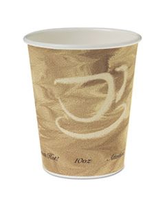 SCC370MS SINGLE SIDED POLY PAPER HOT CUPS, 10 OZ, MISTIQUE DESIGN, 50/BAG, 20 BAGS/CARTON