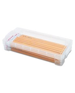 AVT40309 SUPER STACKER PENCIL BOX, CLEAR, 8 1/4 X 3 3/4 X 1 1/2