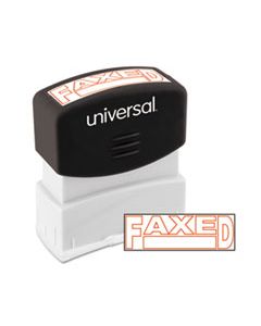 UNV10054 MESSAGE STAMP, FAXED, PRE-INKED ONE-COLOR, RED