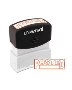 UNV10065 MESSAGE STAMP, POSTED, PRE-INKED ONE-COLOR, RED