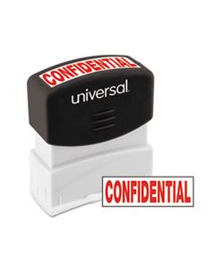 UNV10046 MESSAGE STAMP, CONFIDENTIAL, PRE-INKED ONE-COLOR, RED