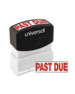 UNV10063 MESSAGE STAMP, PAST DUE, PRE-INKED ONE-COLOR, RED