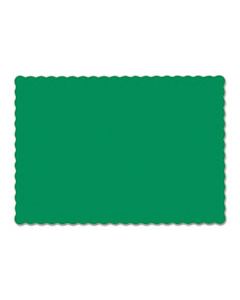HFM310526 SOLID COLOR SCALLOPED EDGE PLACEMATS, 9.5 X 13.5, JADE, 1,000/CARTON