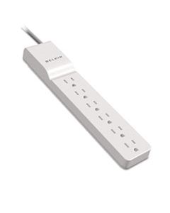 BLKBE10600004 HOME/OFFICE SURGE PROTECTOR, 6 OUTLETS, 4 FT CORD, 720 JOULES, WHITE