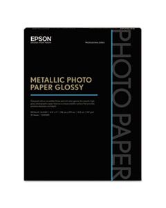 EPSS045589 PROFESSIONAL MEDIA METALLIC GLOSS PHOTO PAPER, 10.5 MIL, 8.5 X 11, WHITE, 25/PACK