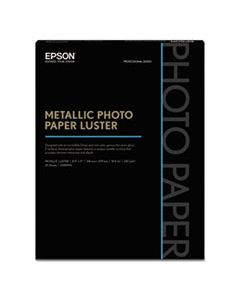 EPSS045596 PROFESSIONAL MEDIA METALLIC LUSTER PHOTO PAPER, 10.5 MIL, 8.5 X 11, WHITE, 25/PACK