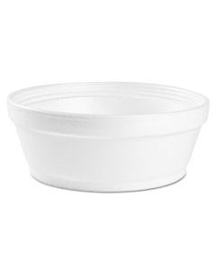 DCC8SJ32 FOAM CONTAINER, 8 OZ, WHITE, SQUAT, 500/CARTON