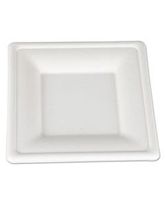 SCH18620 CHAMPWARE MOLDED FIBER TABLEWARE, SQUARE, 6 X 6, WHITE, 500 PER CARTON