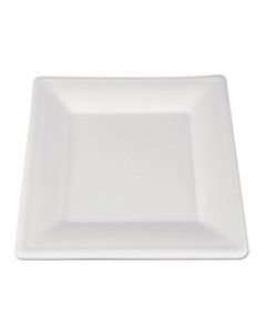 SCH18640 CHAMPWARE MOLDED FIBER TABLEWARE, SQUARE, 10 X 10, WHITE, 500 PER CARTON