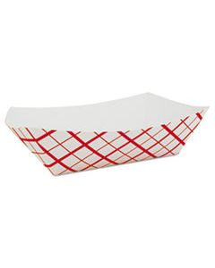 SCH0433 PAPER FOOD BASKETS, RED/WHITE CHECKERBOARD, 10 LB CAPACITY, 250/CARTON