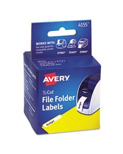 AVE4155 THERMAL PRINTER LABELS, 0.56 X 3.44, WHITE, 130/ROLL, 2 ROLLS/PACK