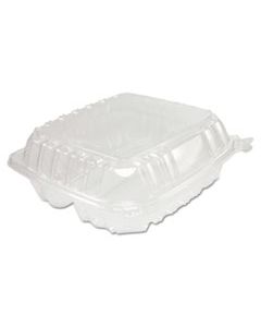 DCCC90PST3 CLEARSEAL HINGED-LID PLASTIC CONTAINERS, 8 1/4 X 3 X 8 1/4, CLEAR 125/PK 2 PK/CT