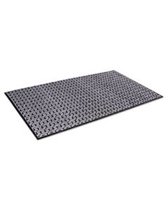 CWNTE0046GY TIRE-TRACK SCRAPER MAT, NEEDLEPUNCH POLYPROPYLENE/VINYL, 48 X 72,GRAY