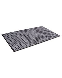 CWNTE0035GY TIRE-TRACK SCRAPER MAT, NEEDLEPUNCH POLYPROPYLENE/VINYL, 36 X 60,GRAY