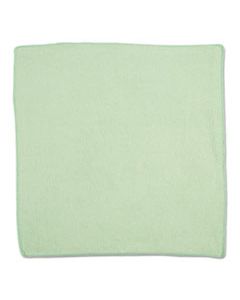 RCP1820582 MICROFIBER CLEANING CLOTHS, 16 X 16, GREEN, 24/PACK