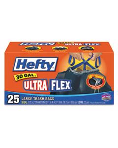 RFPE80627BX ULTRA FLEX WASTE BAGS, 30 GAL, 1.05 MIL, 30" X 33", BLACK, 25/BOX