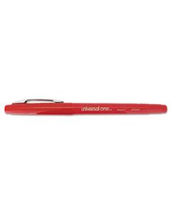 UNV50503 STICK POROUS POINT PEN, MEDIUM 0.7MM, RED INK/BARREL, DOZEN