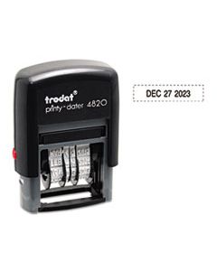 USSE4820 TRODAT ECONOMY STAMP, DATER, SELF-INKING, 1 5/8 X 3/8, BLACK