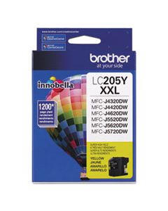 BRTLC205Y LC205Y INNOBELLA SUPER HIGH-YIELD INK, 1200 PAGE-YIELD, YELLOW