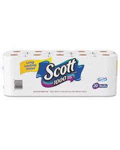 KCC20032CT STANDARD ROLL BATHROOM TISSUE, SEPTIC SAFE, 1-PLY, WHITE, 20/PACK, 2 PACKS/CARTON