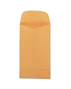 QUA50260 KRAFT COIN & SMALL PARTS ENVELOPE, #3, SQUARE FLAP, GUMMED CLOSURE, 2.5 X 4.25, BROWN KRAFT, 500/BOX